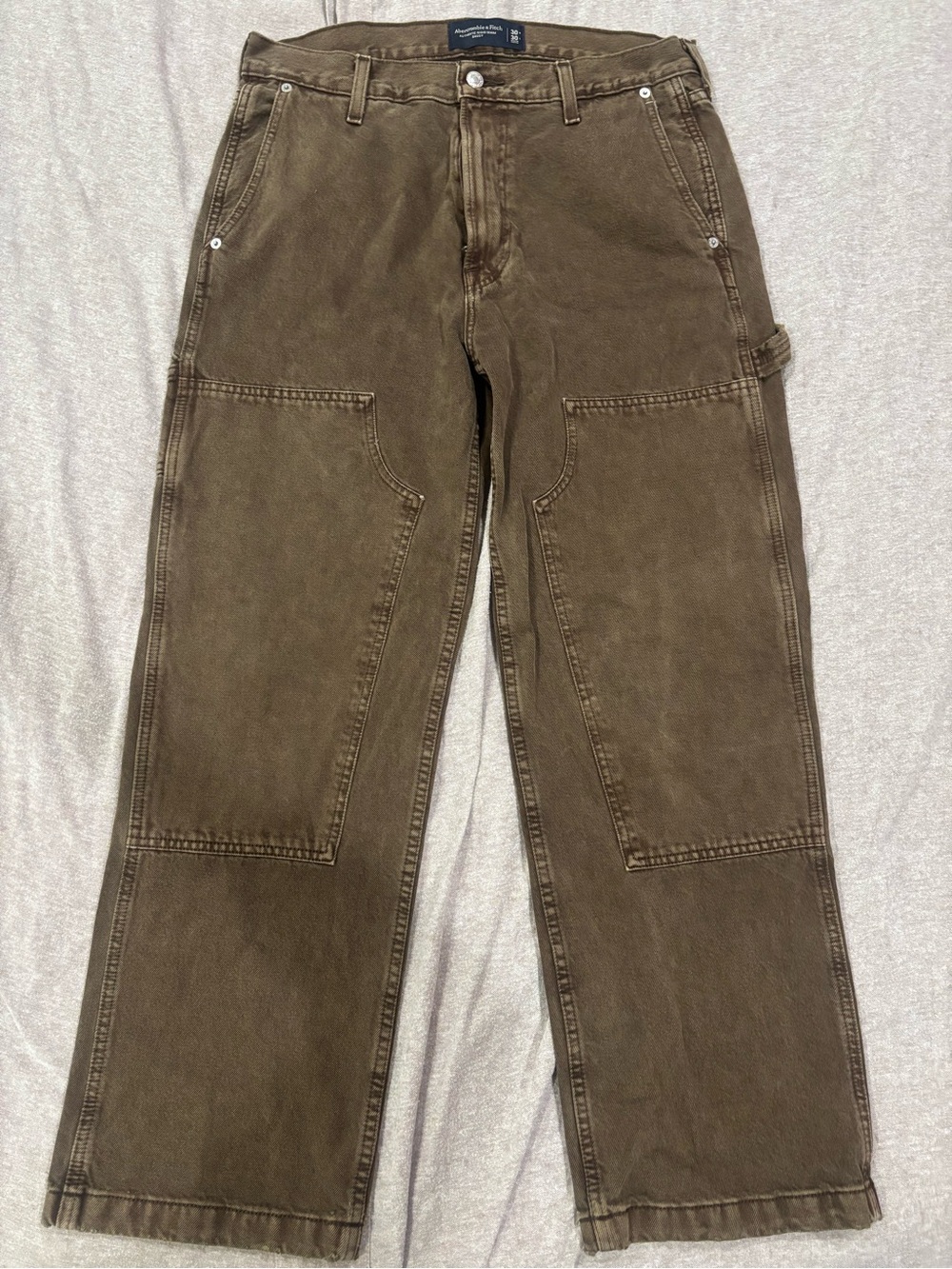 Abercrombie & Fitch Olive Brown Cargo Carpenter Pants